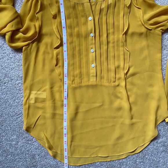 LOFT mustard blouse XSP - Picture 6 of 8